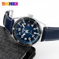 Skmei Fashion Watch Men Leather Top Luxury Quartz Waterproof Outdoor Sports Relogio Masculino 9232.