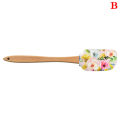 Non-stick Silicone Cookware with Wooden Handle Brush Baking Kitchen Spatula Tool Demoo.