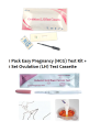 1 Set Ovulation (LH) Test Cassette +1 Pack Easy Pregnancy (HCG) Test Kit- Combo Kit- Urine Measuring Kits For Adult Women Rapid Result Fertility Test Pen Self-check Over 99% Accuracy. 