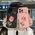 AMORVOR for Samsung Galaxy S21 Ultra 5G Back Cover Pink Flower PU Leather Case Soft Silicone Edge Mobile Cover.