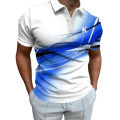 2024 Summer New Men Short Sleeve Slim Fit Lapel Polo Shirt .. 