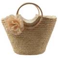 Women's Straw Handbag Flower Woven Summer Beach Messenger Tote Bag Basket Shopper Purse.