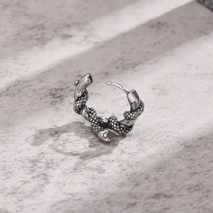 Men's%20Snake%20Earring%20Hoop%20Huggies,%20Never%20Fade%20Silver%20Color%20Stainless%20Steel%20Round%20Hoop%20Earring%20for%20Male%20Boys,%20brincos%20masculinos%20-%20Image%206