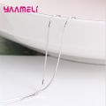 Big Promotion 100% Authentic 925 Sterling Silver Color Chain Necklace with Lobster Clasps Men Women Pendant 1.2/3/4mm 16-30 Inch.