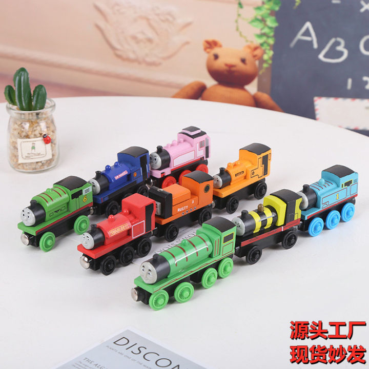 【Fast and Free Delivery】 Children Wooden Magnetic Thomas Little Train Toys Wooden Compatible Track Little Locomotive Cake Decoration Wholesale