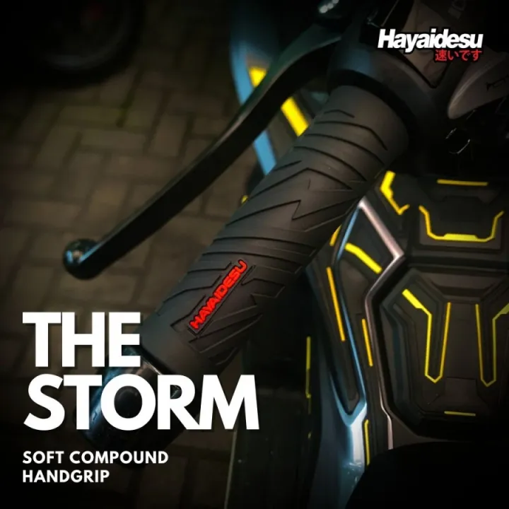 Hayaidesu THE STORM Handgrip - Universal Motorcycle Handlebar Hand Grip (Random Color)