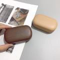 contact case for travel portable contact case with mirror rectangle, lovely and colorful, especially elegant 4-piece set Wood grain contact lens case compact eye. 