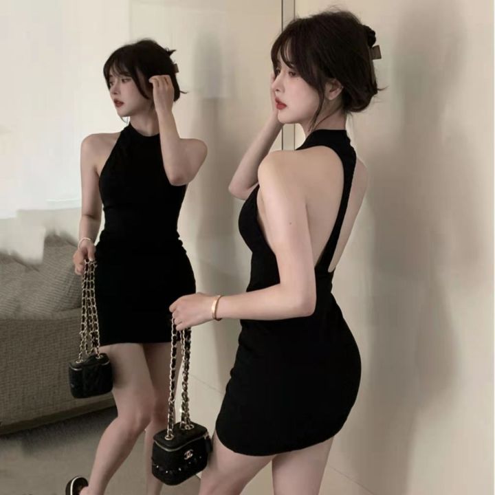 Pure%20Desire%20Style%20Hot%20Girl%20Dress%20Female%20Summer%20Black%20Halter%20Backless%20Dress2022New%20Tight%20Sheath%20Short%20Dress%20-%20Image%203