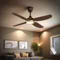 Qulik Windora 56" Decorative Energy Saving BLDC Remote Control Underlight Ceiling Fan (Dark Wood) | Q-6575-DW-UL | Free Delivery.