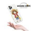 AMORVOR for iPhone 7 8 Plus Back Cover Anime One-Piece Luffy Side design Soft Case Liquid Silicone Phone Cases. 