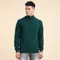 Green Wool Sweater For Men. 