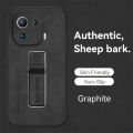 lthmy for Xiaomi Mi 11 Pro case hard shockproof PU leather cellphone back cover phone casing Bracket Holder.