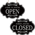 2/1pc Shop Open Closed Sign Board Double Sided Open Close Door Tag Retro Wood Hanging Plaque for Coffee Door Window Accessories.