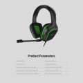 iPega PG-R006 Gaming Headset with High Sensitive Microphone Replacement for PC Switch PS4 CellPhone Black+Green.