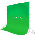 Green Screen , Blue, Black, White, Gray, Yellow Screen 5x7 feet Backdrop Background For Photography without stand 5ftx7ft  Background, perfect for television, video production Green Background Screen For Photography. 