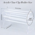 Acrylic Claw Clip Organizer Holder,360Degree Rotating Claw Clip Holder and Storage,Hair Clip Organizer Display for Women. 