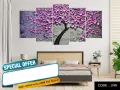 Stylish Addition - Complete Set of Ready-to-Hang Wall Canvas Art 5 Pieces for Living Room and Bedroom Home Décor: - Sustainable Choice. 