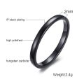 Stainless Steel Mens Women's Finger Ring 2 mm.