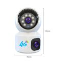 V380 Pro 4MP 4G Sim Supported Dual Lens Doll PTZ IP Camera 4G Night Vision Auto Tracking Two Way Voice CCTV Security Camera. 