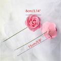 10/20/30Pcs 8cm Heads Artificial PE Foam Rose Flowers With Stem For DIY Bouquet Bridal Wedding Party Decoration Scrapbooking.