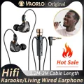 Karaoke HiFi Wired Headphones With Mic Singing Living Headset 3.5mm AUX Heavy Bass Noice Cancelling Earphone 1.2M 3M KTV Music. 