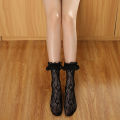 Women Lolita Lace Flower Comfortable Breathable Nylon Invisible Ankle socks-Girls Ultra-thin Non-slip Daily Casual Boat Socks. 