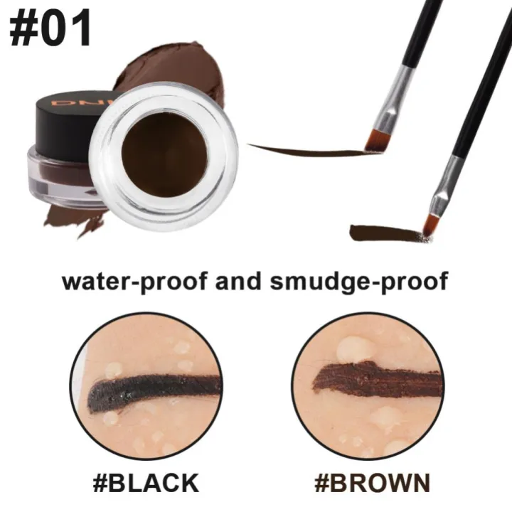 2pcs%20White%20+%20Black%20Gel%20Eyeliner%20Make%20Up%20Waterproof%20Cosmetics%20Set%20Eye%20Liner%20Makeup%20Eye%20Maquiagem%20With%202%20Brushes%20AmourV%20-%20Image%205