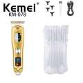 Kemei All Metal Professional Men Electric Cordless Hair Trimmer KM-078 Male Haircut Machine Hair Trimmer. 