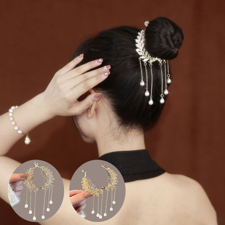 Tassel Hair Clip Hair Claw Women Bun Barrettes Ponytail Holder Hairpins Fashion Hair Accessories-MOILY