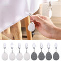 4PCS Tablecloth Weights Outdoor Table Cloth Weights Teardrop Shape Pendant Stones with Metal Clips Marble Table Cover Weights. 
