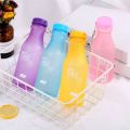 Crystal Water Bottle Transparent Frosted Leak-proof Plastic kettle 550mL Portable Water Bottle for Travel Yoga Running Camping.