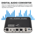 5.1 Audio Rush Digital Sound Decoder Converter - Optical SPDIF/ Coaxial AC3 DTS stereo(R/L) to 5.1CH Analog Audio (6RCA Output) Black. 