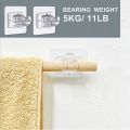 FS-Curtain Rod Bracket No Drilling, Adhesive Curtain Rod Holder Hooks, No Drill Curtain Rod Brackets Hanger Clamp for Home. 