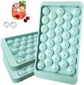 Round Ice Cube Tray With Storage Box Creative Quick Release Ice Cube Molds Party Bar Kitchen Square Container Cold Drink Set. 