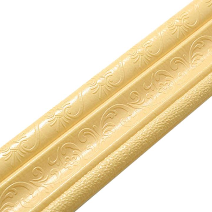 Home 3D Self-adhesive Decorative Wall Molding Skirting Line Mural Border Sticker