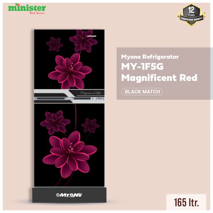 Myone%20MY-1F5G%20Magnificent%20Red%20Black%20Match%20Refrigerator-165%20litter%20with%20Free%20Delivery%20-%20Image%202