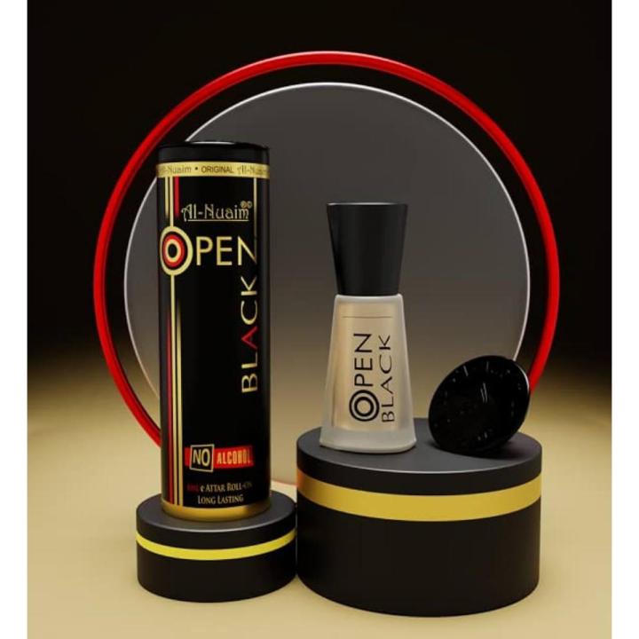 Al Nuaim Open Black Roll On Attar Long Lasting Fragrance Perfume Oil - 6ml