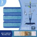 3 Pack Microfiber Mop Pads for Mop for Hardwood Floor Cleaner. 