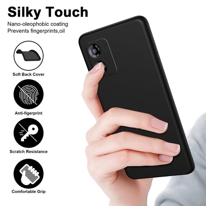 Motorola%20Moto%20G85,%20Slim%20Fit%20Silky%20And%20Soft%20Touch%20Finish%20Silicone%20Matte%20Finish%20TPU%20-%20Black%20(With%20Logo)%20-%20Image%204