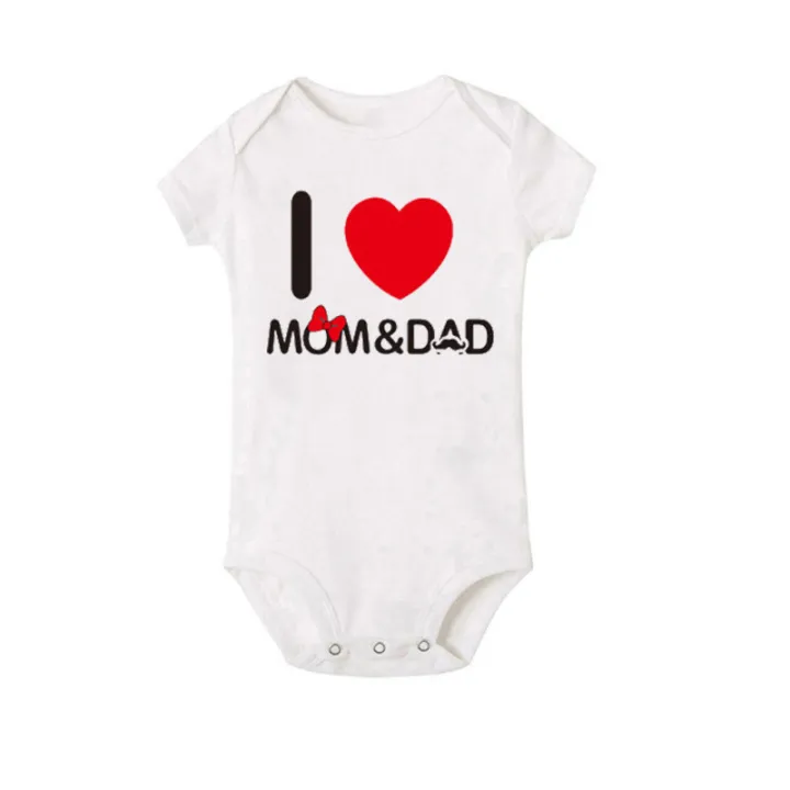 Pure%20Cotton%20I%20Love%20Mom%20Newborn%20Rompers%20I%20Love%20Dad%20Baby%20Romper%20Twins%20Matching%20Bodysuit%20Summer%20for%200-24%20Months%20Baby%20Clothes%20-%20Image%202