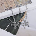 Vintage Hollow Butterfly Pendant Necklace for Women Design Trendy Neck Jewellery. 