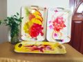 Exclusive Perty Melamine Serving Trays/Platters 18 Inch Large Multi Design. Tea Breakfast Bread Tray Snack Plate And Food Tray, Dishwasher Safe. Melamine Plastic Tray..