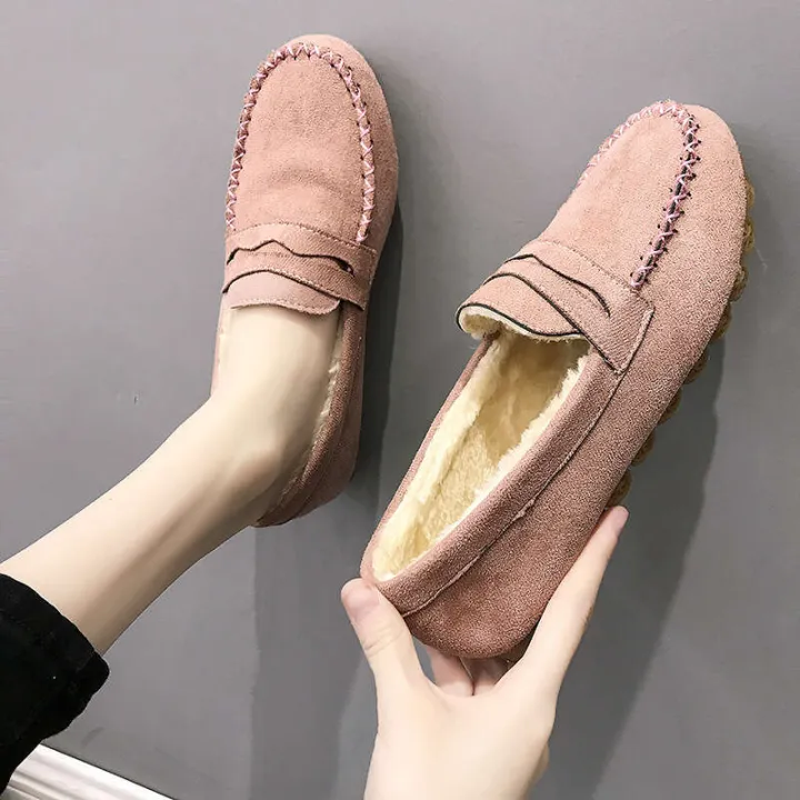 2022%20Winter%20Bean%20Flat%20Cow%20Tendon%20Soft%20Bottom%20Plush%20Cotton%20Pregnant%20Women%20Lazy%20Mom%20Shoes%20-%20Image%208