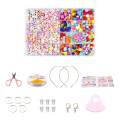 Bracelet Craft Beads Jewellery Making Set Box Kit For Kids Girl DIY Set 1.