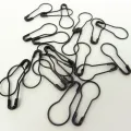 Black Elegant Coil-Less Metal Hijab Pins - Stylish & Secure. 