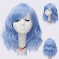 VICWIG Cosplay Wig Synthetic Hair Short Curly Blue Black White Red Pink Orange Purple Wig for Women. 