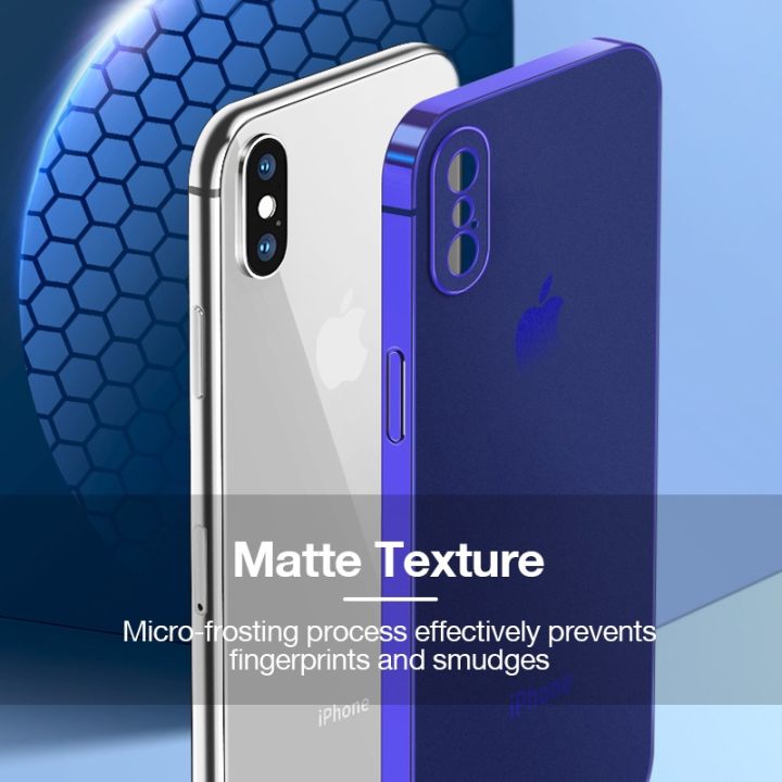 Sanptoch%20Plating%20Matte%20Phone%20Case%20For%20iPhone%20X%20Xs%20Max%20Straight%20Edge%20Square%20Slim%20Soft%20TPU%20Shockproof%20Cover%20For%20iPhone%20XR%20Full%20Camera%20Protector%20Casing%20-%20Image%205