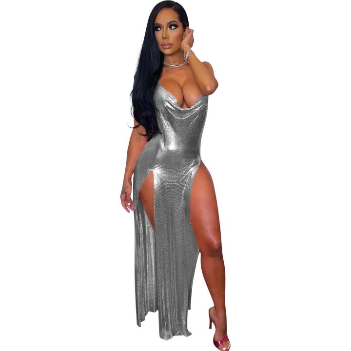 YD8561-A6%20European%20and%20American%20Women's%20Clothing%20Amazon%20New%20Open%20Back%20Halterneck%20Irregular%20Dress%20Cross-border%20-%20Image%205