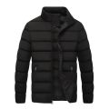 Fleece Parka Coat Mens Winter Thick Cotton Outwear Men Fashion Jacket Male Stand Collar Casual Clothing Casual Zipper Coat. 