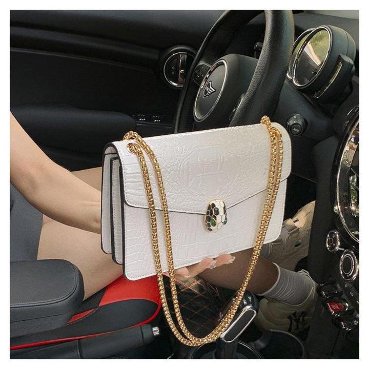 2023 cross-border new niche design snake head snake pattern one-shoulder diagonal across women's bag small fragrance chain versatile bag
